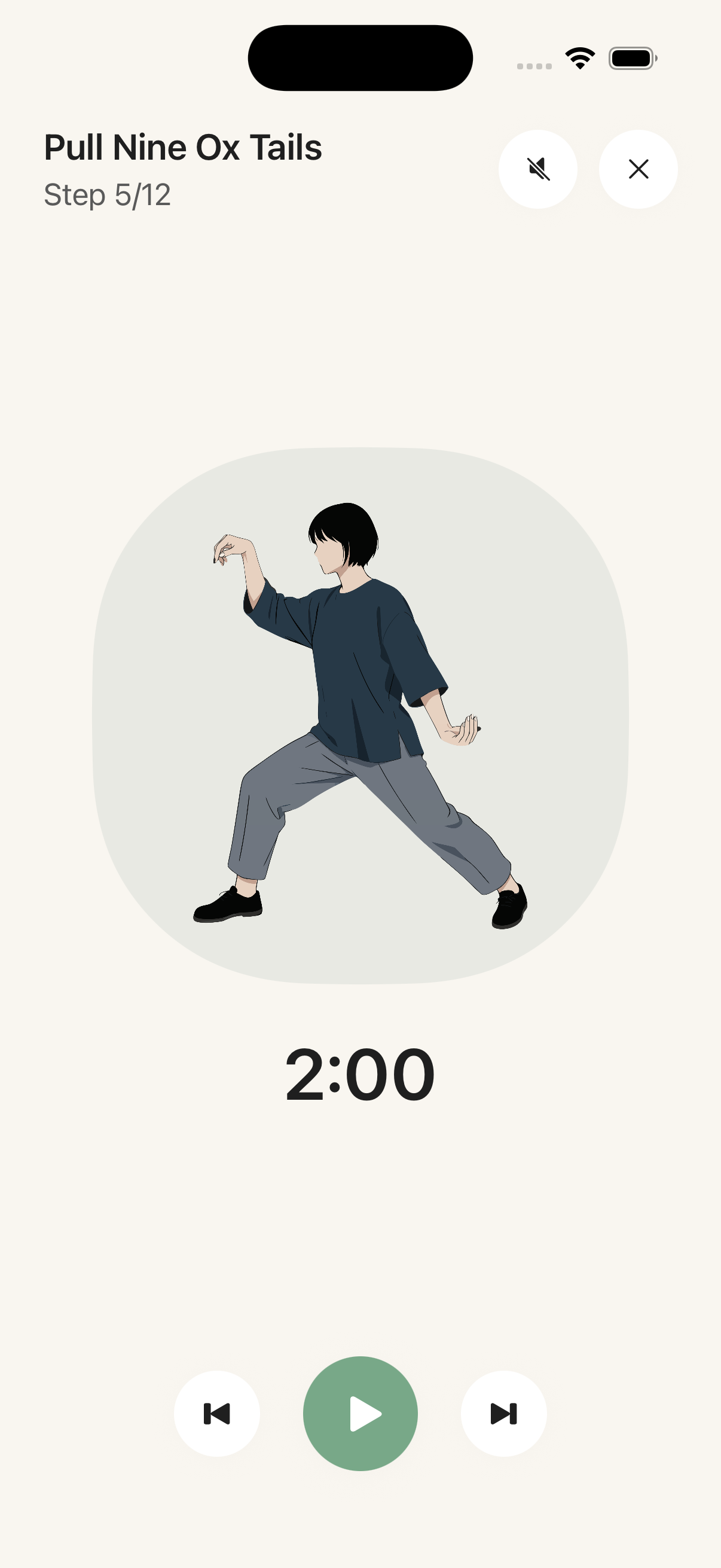 Tiggon exercise detail screen